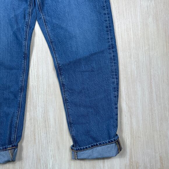 American Eagle 90s Straight Mid Rise Blue Denim Everyday Casual Jeans 2 SHORT - Picture 3 of 15